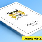 COLOR PRINTED DAHOMEY 1899-1975 STAMP ALBUM PAGES (98 illustrated pages)
