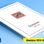 COLOR PRINTED DOMINICA [CLASS.] 1874-1951 STAMP ALBUM PAGES (12 illustrated pages)