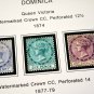 COLOR PRINTED DOMINICA [CLASS.] 1874-1951 STAMP ALBUM PAGES (12 illustrated pages)