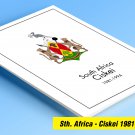 COLOR PRINTED R.S.A. CISKEI 1981-1994 STAMP ALBUM PAGES (28 illustrated pages)
