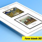COLOR PRINTED FAROE ISLANDS 2021-2024 STAMP ALBUM PAGES (21 illustrated pages)
