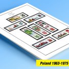 COLOR PRINTED POLAND 1963-1975 STAMP ALBUM PAGES (138 illustrated pages)