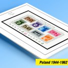 COLOR PRINTED POLAND 1944-1962 STAMP ALBUM PAGES (87 illustrated pages)