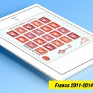 COLOR PRINTED FRANCE 2011-2014 STAMP ALBUM PAGES (126 illustrated pages)
