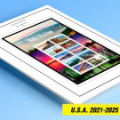 COLOR PRINTED U.S.A. 2021-2025 STAMP ALBUM PAGES (62 illustrated pages)