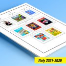 COLOR PRINTED ITALY 2021-2025 STAMP ALBUM PAGES (93 illustrated pages)