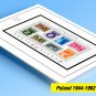 COLOR PRINTED POLAND 1944-1962 STAMP ALBUM PAGES (87 illustrated pages)