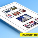 COLOR PRINTED CROATIA 2021-2024 STAMP ALBUM PAGES (26 illustrated pages)