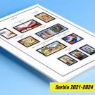 COLOR PRINTED SERBIA 2021-2024 STAMP ALBUM PAGES (44 illustrated pages)