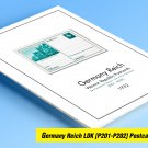 COLOR PRINTED GERMANY REICH LDK POSTCARDS 1932 STAMP ALBUM PAGES (90 illustrated pages)