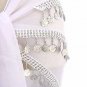 White Belly Dancer Hip Scarf 2 Lines