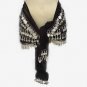 4 Line Belly Dancing Black Chiffon Hip Scarf