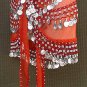 Orange Belly Dancer DANCING Hip Scarf 3 Line Belt