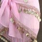 Pink Belly Dance Hip Scarf 3 Rows