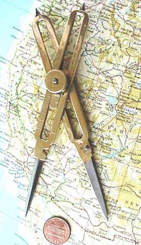 Brass Proportional Dividers 6" long Chart Table Instrument