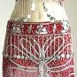 Belly Dancer Costumes Maroon Dress AS Silver