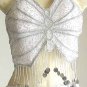Belly Dancer Costumes White Dress AS Silver