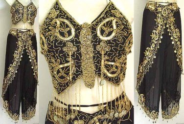 Harem Pant Black Belly Dancer Costume Dress B