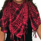 Plaid Check Scarf Black and Pink Arafat