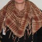 Plaid Check Scarf Brown and Tan Arafat