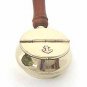 Brass Anchor Ashtray with lid and wood handle silent butler