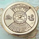 Brass Perpetual Calendar Paperweight 50 years