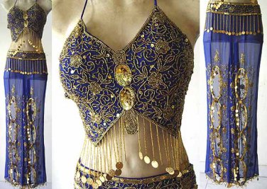 Belly Dancing Costume Dress FG Blue