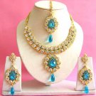 Indian Bridal Saree Jewelry Set Multicolor Stones NP-203