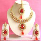 Indian Bridal Saree Jewelry Set Multicolor Stones NP-204