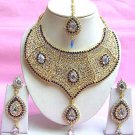 Indian Bridal Saree Jewelry Set Multicolor Stones NP-209