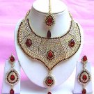 Indian Bridal Saree Jewelry Set Multicolor Stones NP-213