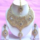 Indian Bridal Saree Jewelry Set Multicolor Stones NP-214