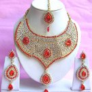 Indian Bridal Saree Jewelry Set Multicolor Stones NP-216