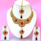 Indian Bridal Saree Jewelry Set Multicolor Stones NP-221