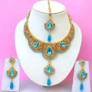 Indian Bridal Saree Jewelry Set Multicolor Stones NP-222