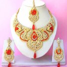 Indian Bridal Saree Jewelry Set Multicolor Stones NP-226