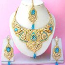 Indian Bridal Saree Jewelry Set Multicolor Stones NP-229