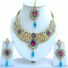 Indian Bridal Saree Jewelry Set Multicolor Stones NP-232