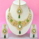 Indian Bridal Saree Jewelry Set Multicolor Stones NP-236