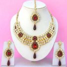 Indian Bridal Saree Jewelry Set Multicolor Stones NP-237