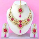 Indian Bridal Saree Jewelry Set Multicolor Stones NP-238