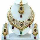 Indian Bridal Saree Jewelry Set Multicolor Stones NP-247