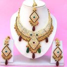 Indian Bridal Saree Jewelry Set Multicolor Stones NP-257