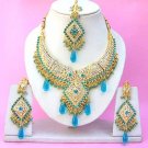 Indian Bridal Saree Jewelry Set Multicolor Stones NP-258