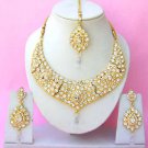 Indian Bridal Saree Jewelry Set Multicolor Stones NP-265