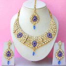 Indian Bridal Saree Jewelry Set Multicolor Stones NP-268