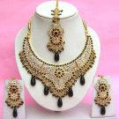 Indian Bridal Saree Jewelry Set Multicolor Stones NP-273