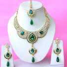 Indian Bridal Saree Jewelry Set Multicolor Stones NP-282