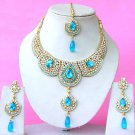 Indian Bridal Saree Jewelry Set Multicolor Stones NP-283