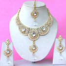 Indian Bridal Saree Jewelry Set Multicolor Stones NP-285
